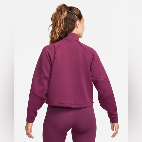 Nike Dri-FIT Prima Women's 1/2-Zip Training Top Size Medium Plum Pullover NWT - Picture 2 of 13